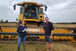 Kate with farmer, Rob Atkin