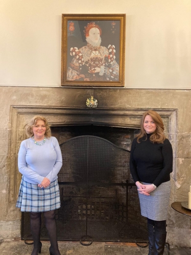 Kate Griffiths MP with Tutbury Castle Curator, Lesley Smith