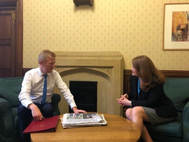 Kate Griffiths MP with the Culture Secretary