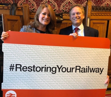 Kate Griffiths MP with the Transport Secretary